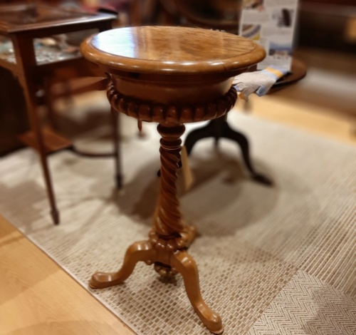 Victorian burr walnut sewing table